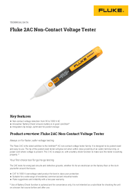 Thumbnail of document Data Sheet - 2AC VoltAlert Voltage Detector